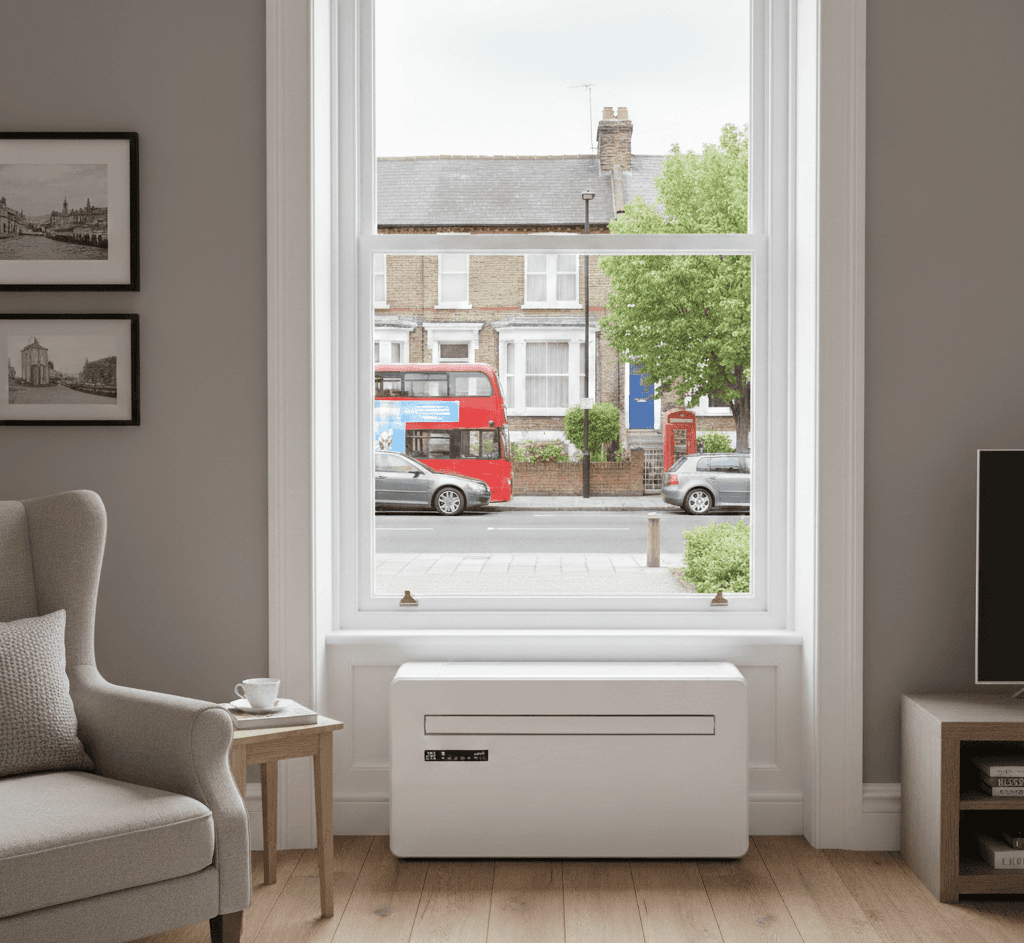 Caldo Optima air-to-air heat pump unit electric heating installation Wirral and Liverpool
