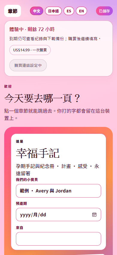 05｜手機版填寫介面