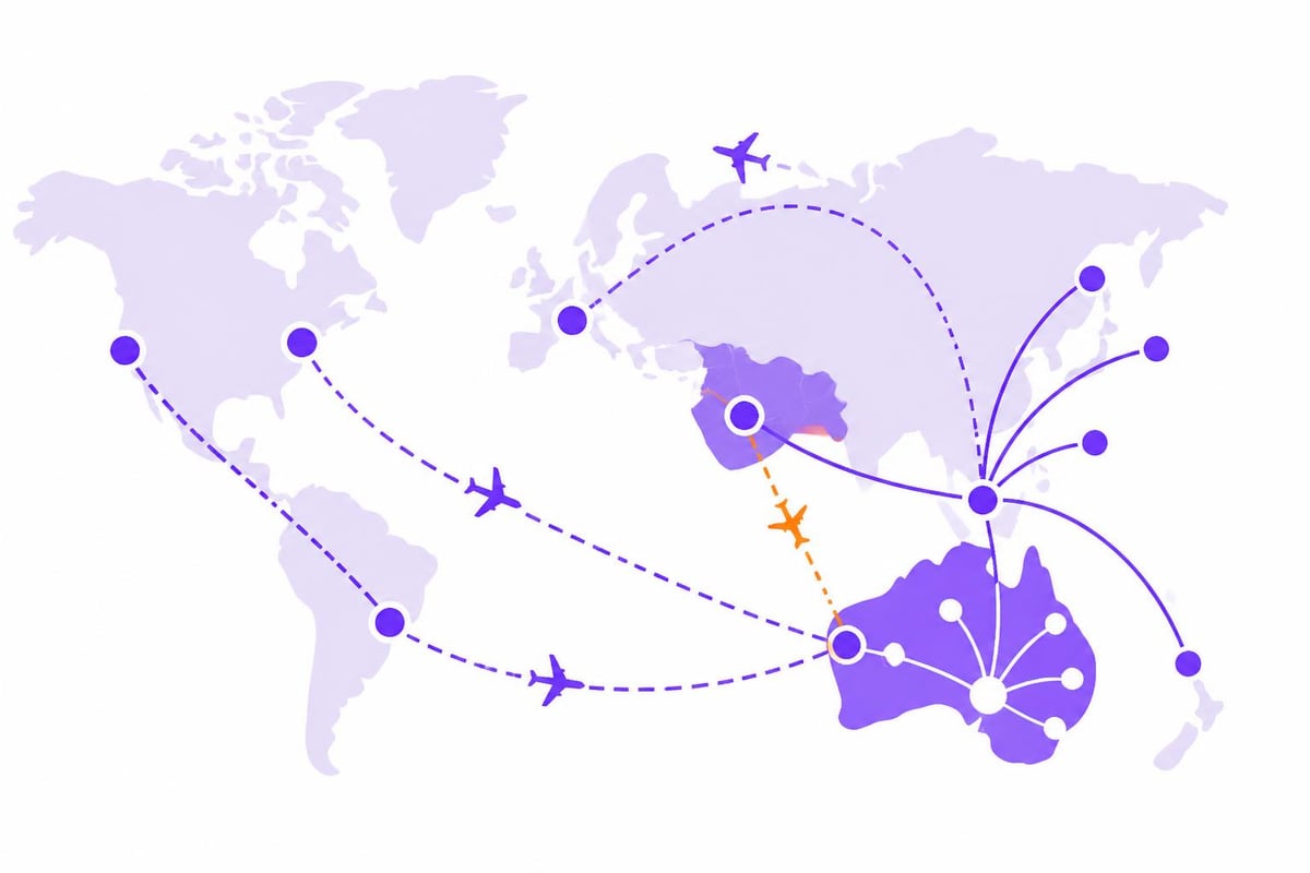 Qantas route network
