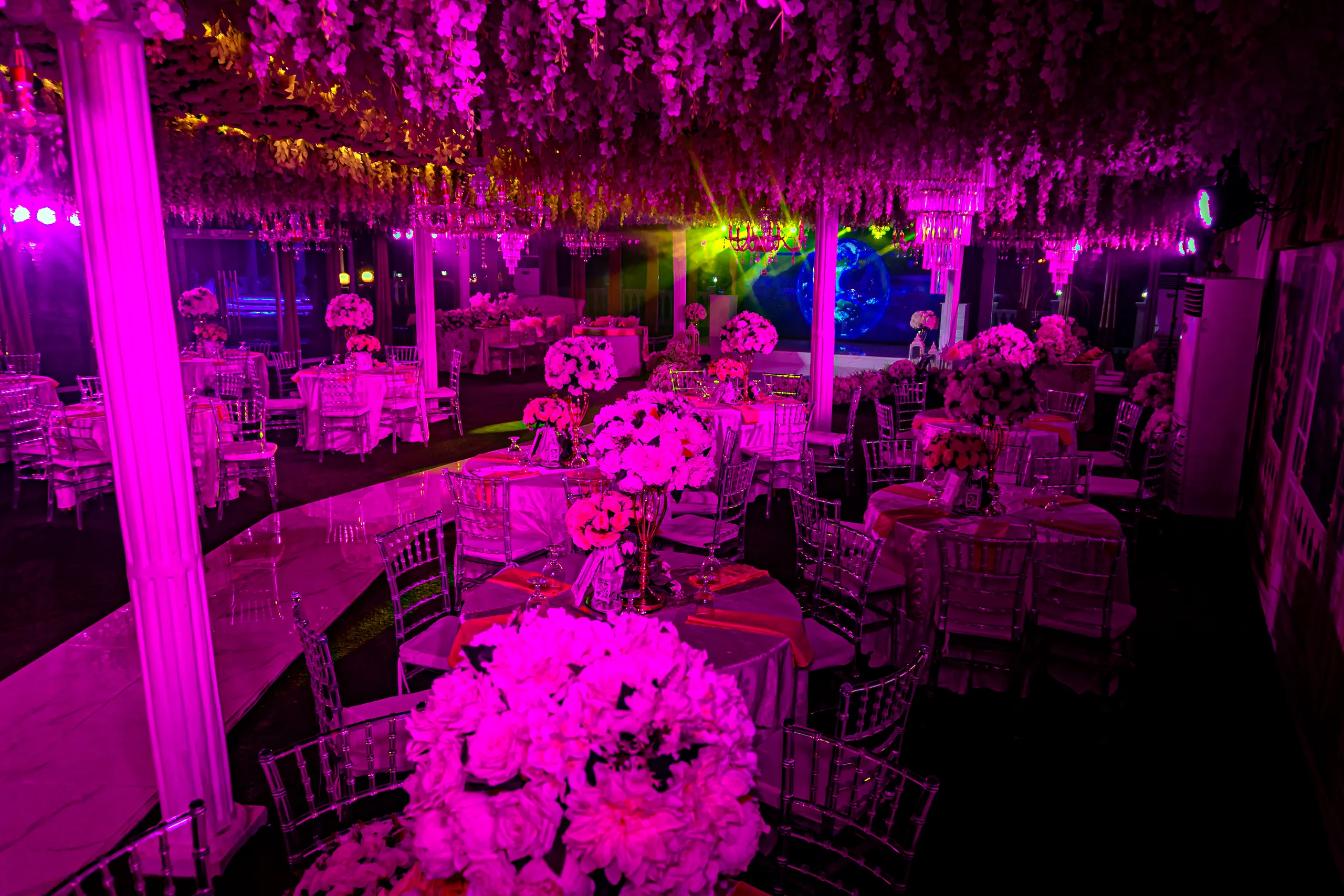 Debut celebration table styling at the Hanging Gardens, Lazuri Tagaytay