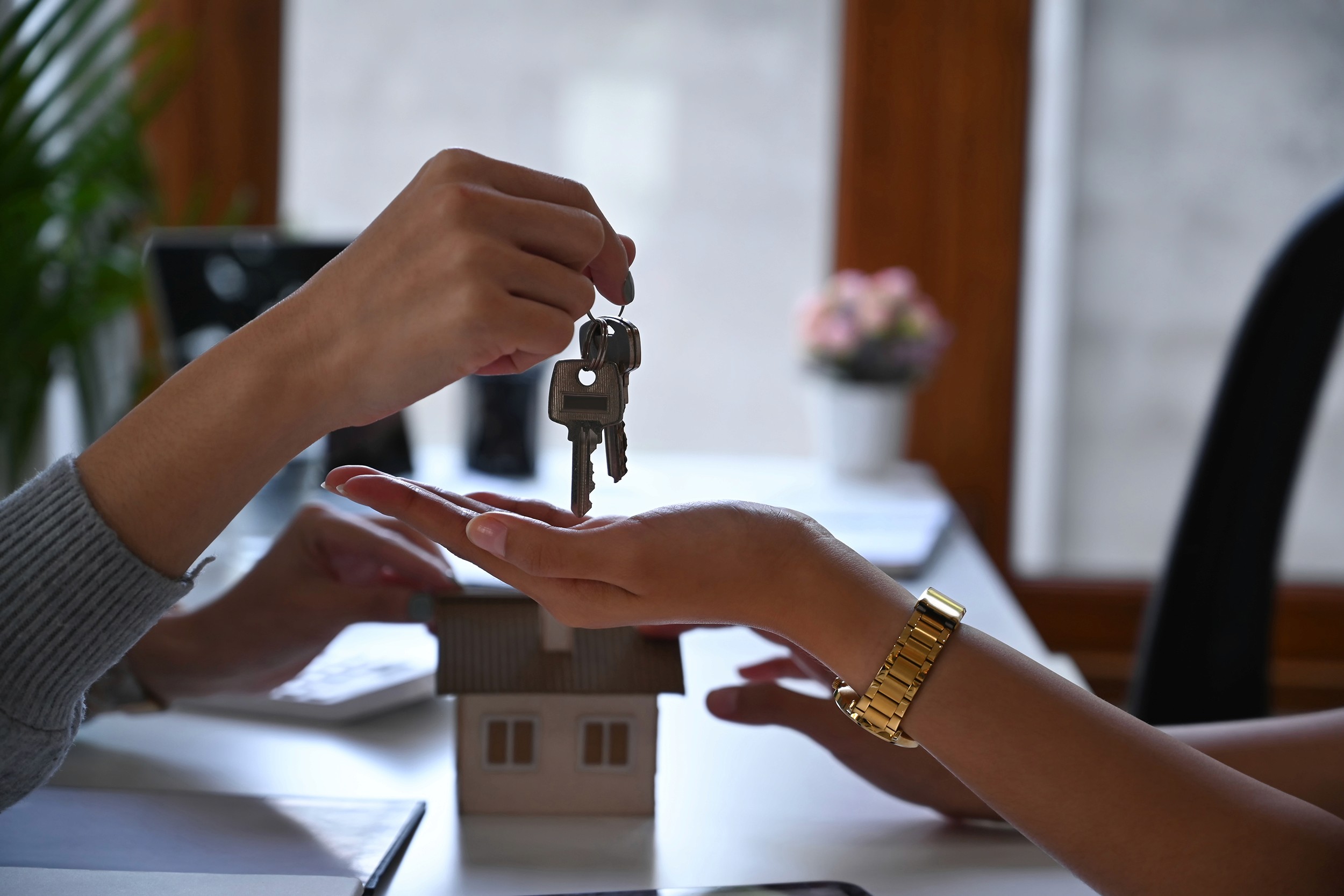 modern house in snowy landscape