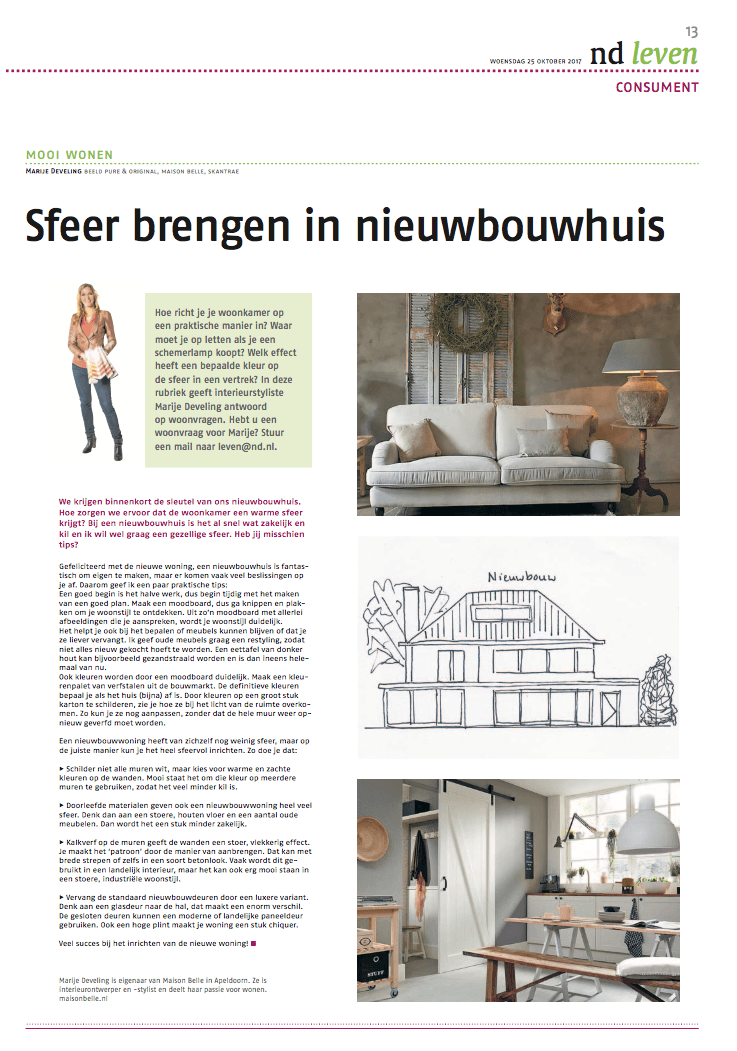 nieuwbouw tips interieur