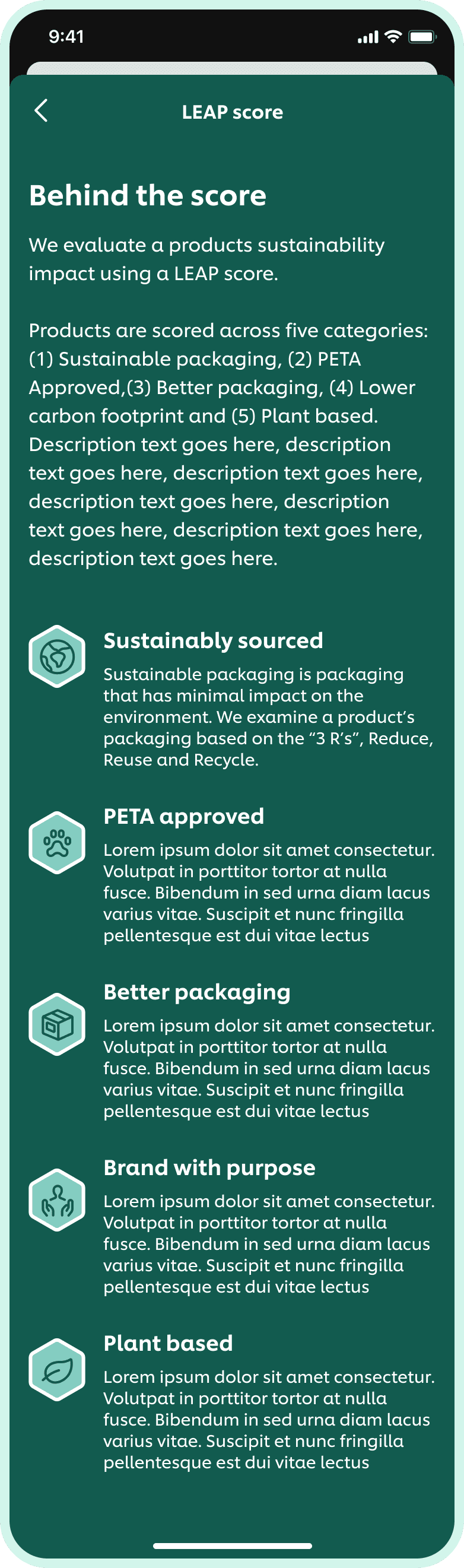 Leap score visual design