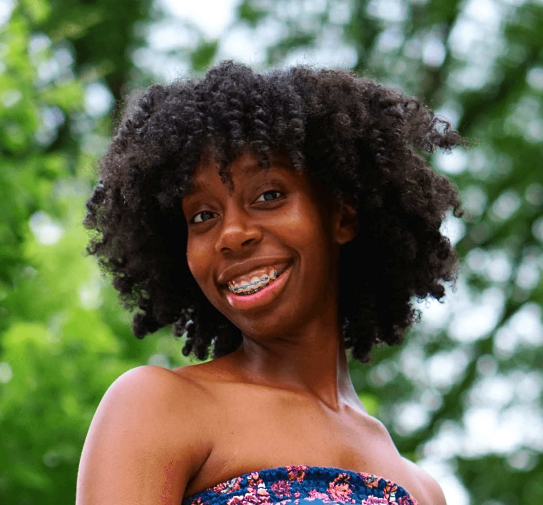 african american woman with orthodontics