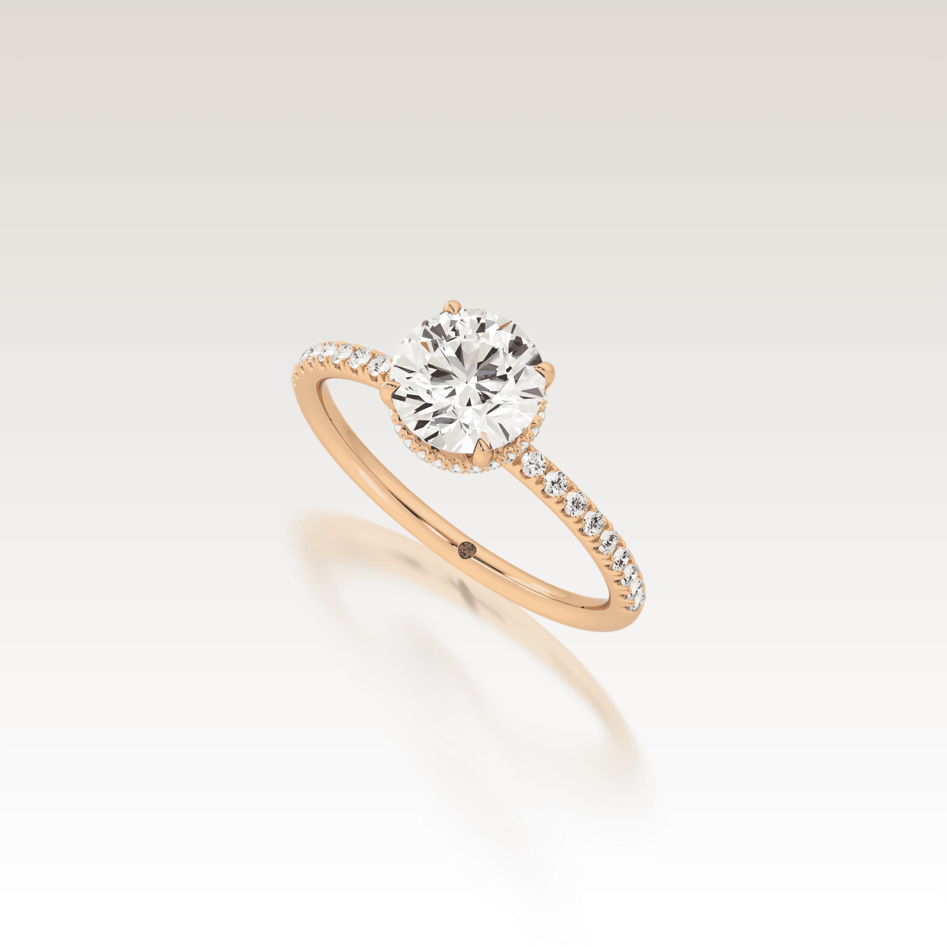 Pavé Round Love Knot Diamond Ring image 1