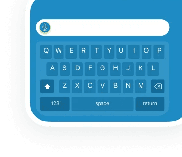On-screen keyboard for typing answers on a device
