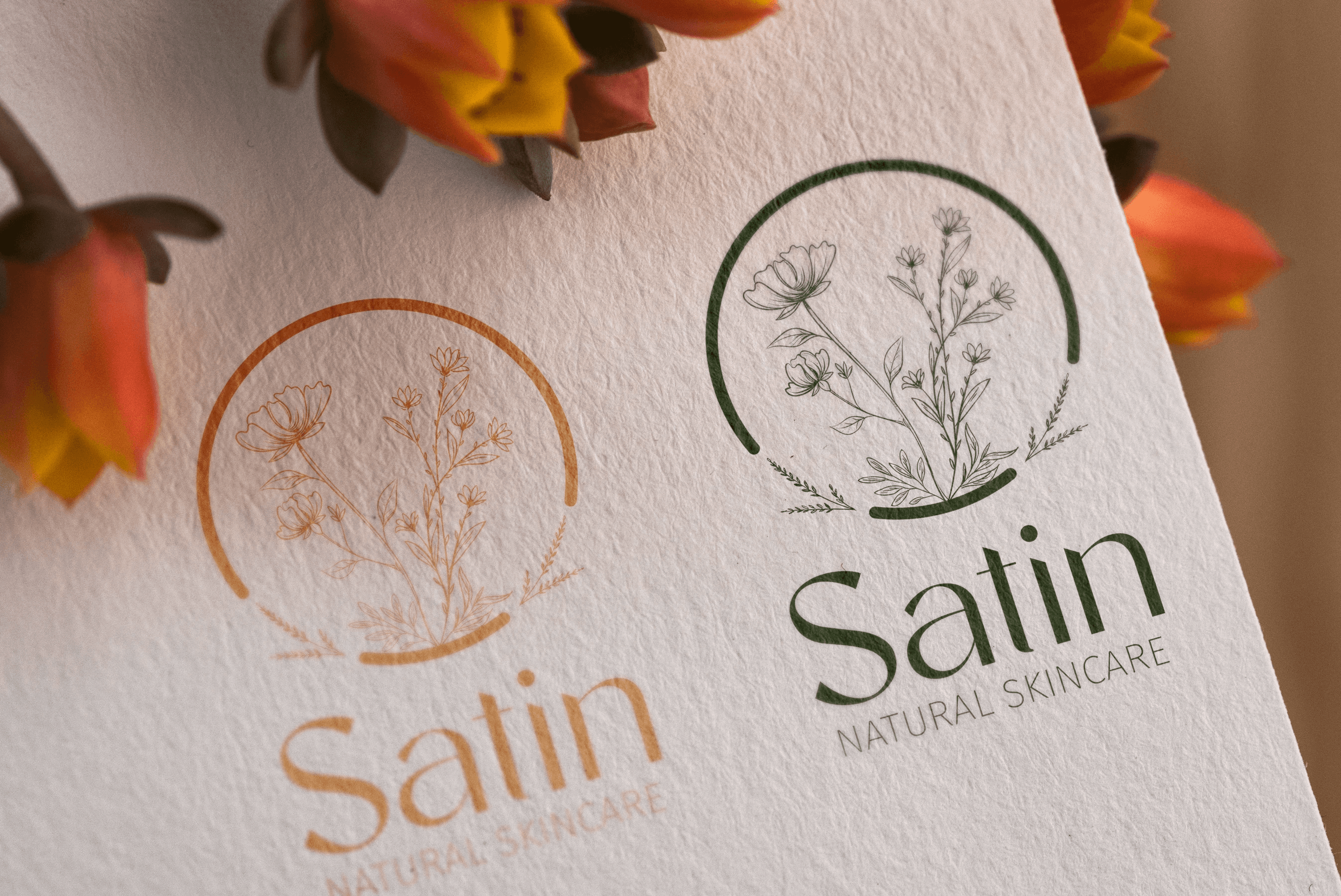 skincare brand logo on the paper