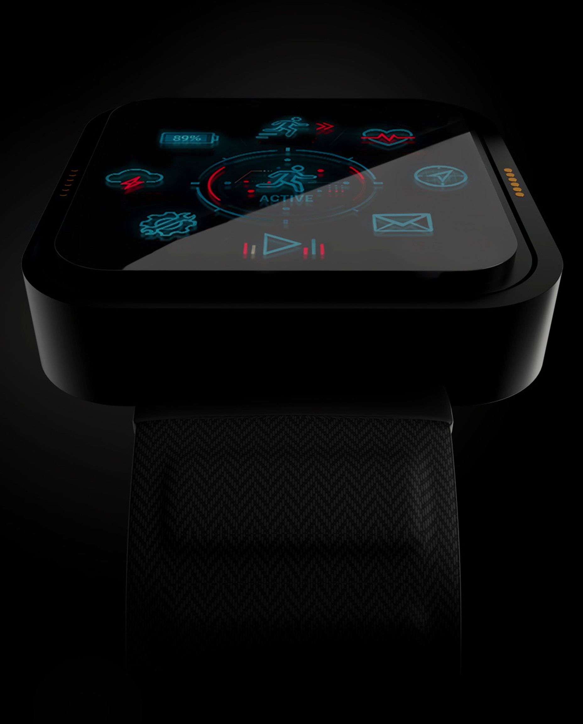 Kiroshi smartwatch interface.