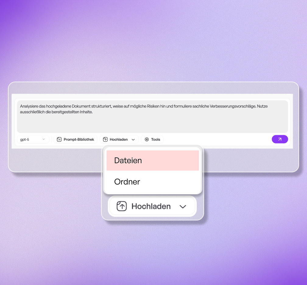 HUB Datein hochladen