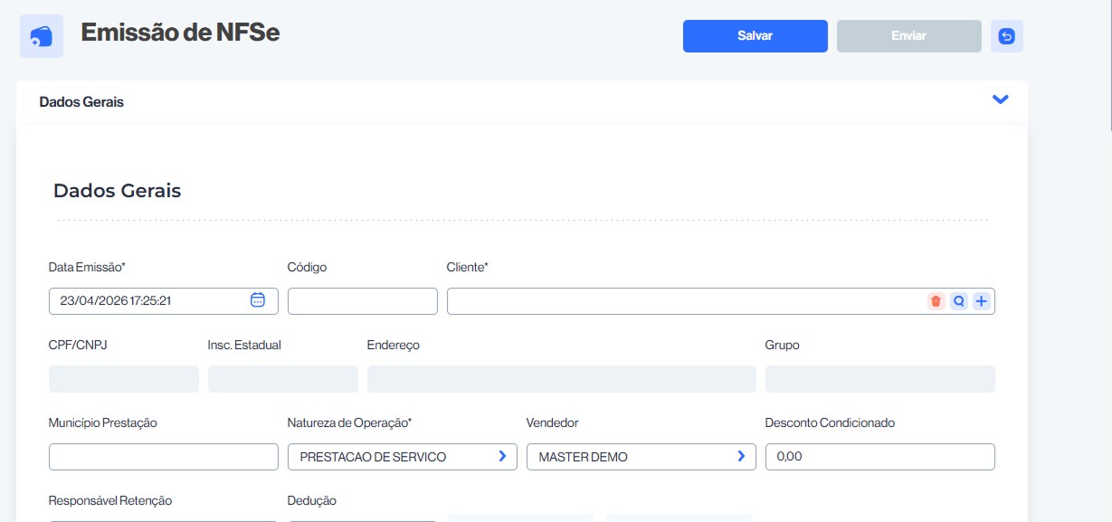 Tela de notificações do Docnuvem