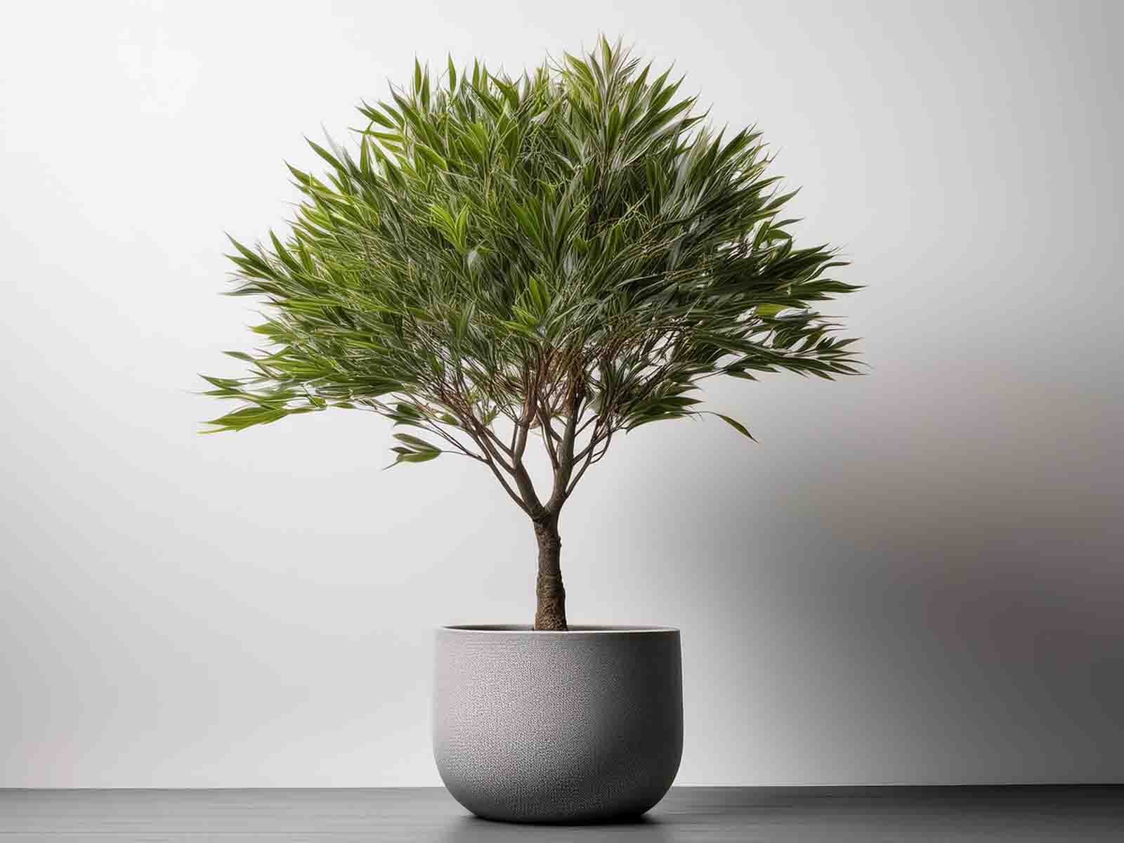 Fishtail Palm plant with lush, textured fronds in a modern St. Louis office, supplied by Tropical Decor