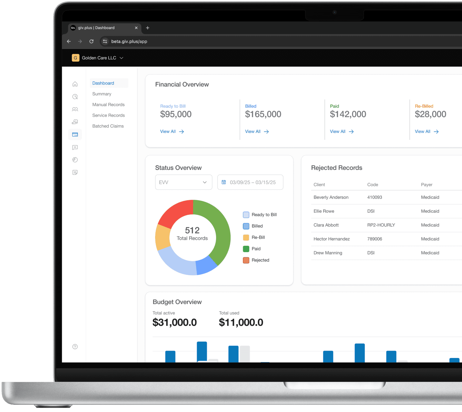 Giv billing overview.