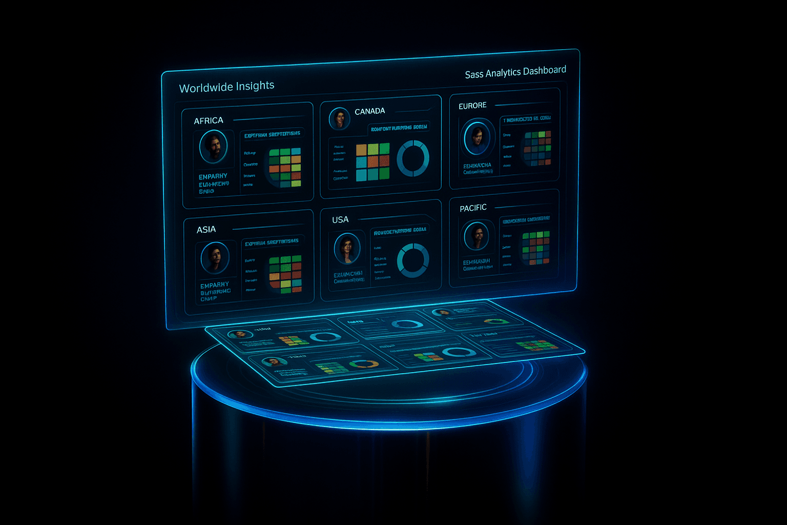Cross-cultural user personas dashboard showing audience profiling and empathy mapping