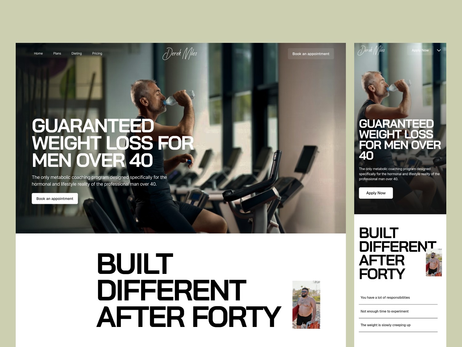 derek miles website landing page