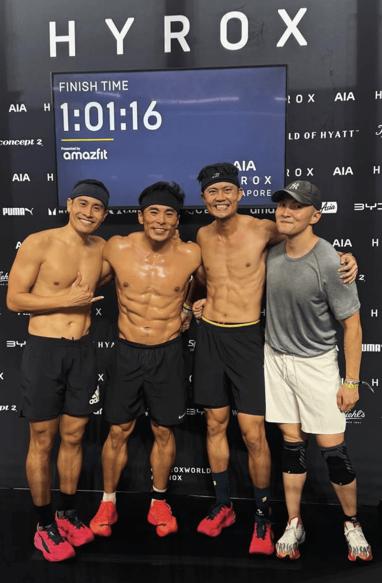 fitness gym goers taking part in hyrox