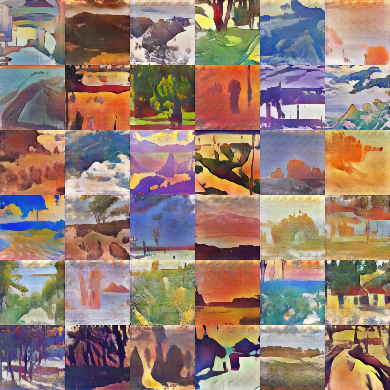 AI-generated abstract landscapes