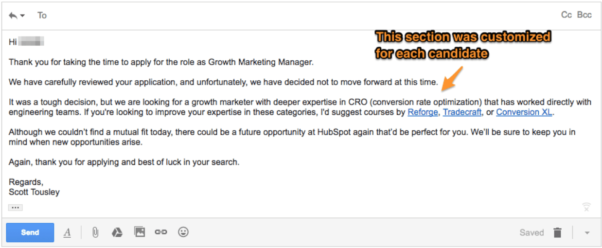 How HubSpot Hires Growth Marketers - Sorry Email