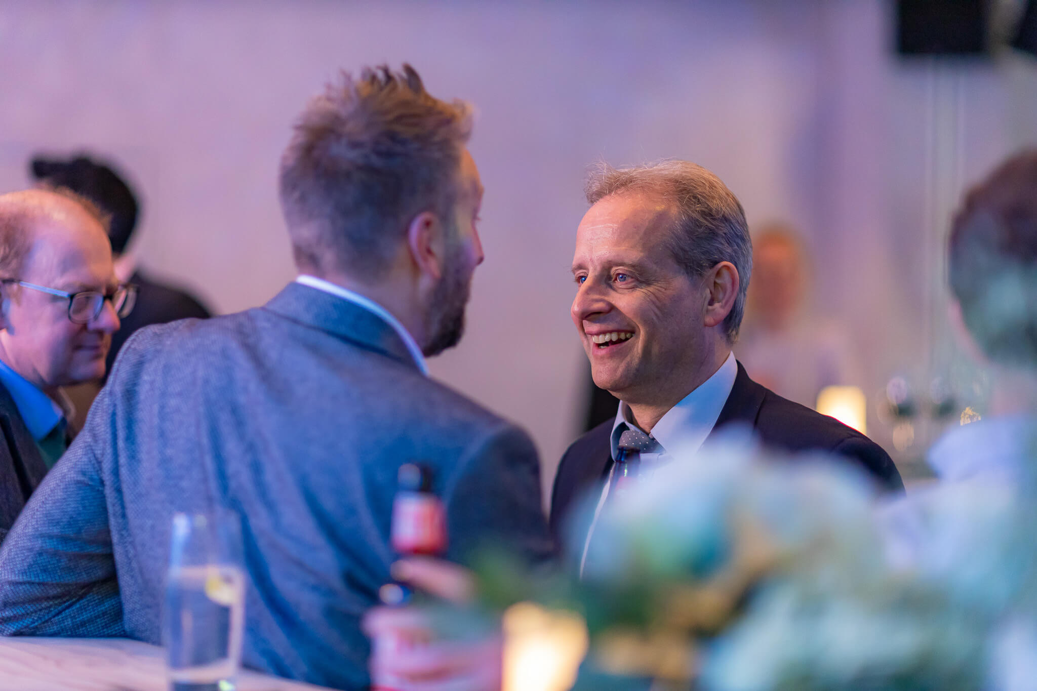 Guests socialising and networking at a business event in London