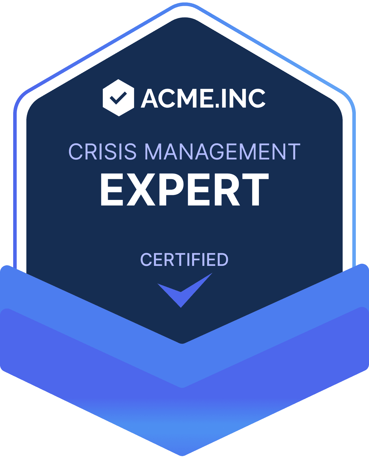 Wauld - Modern and dark purple completion badge template