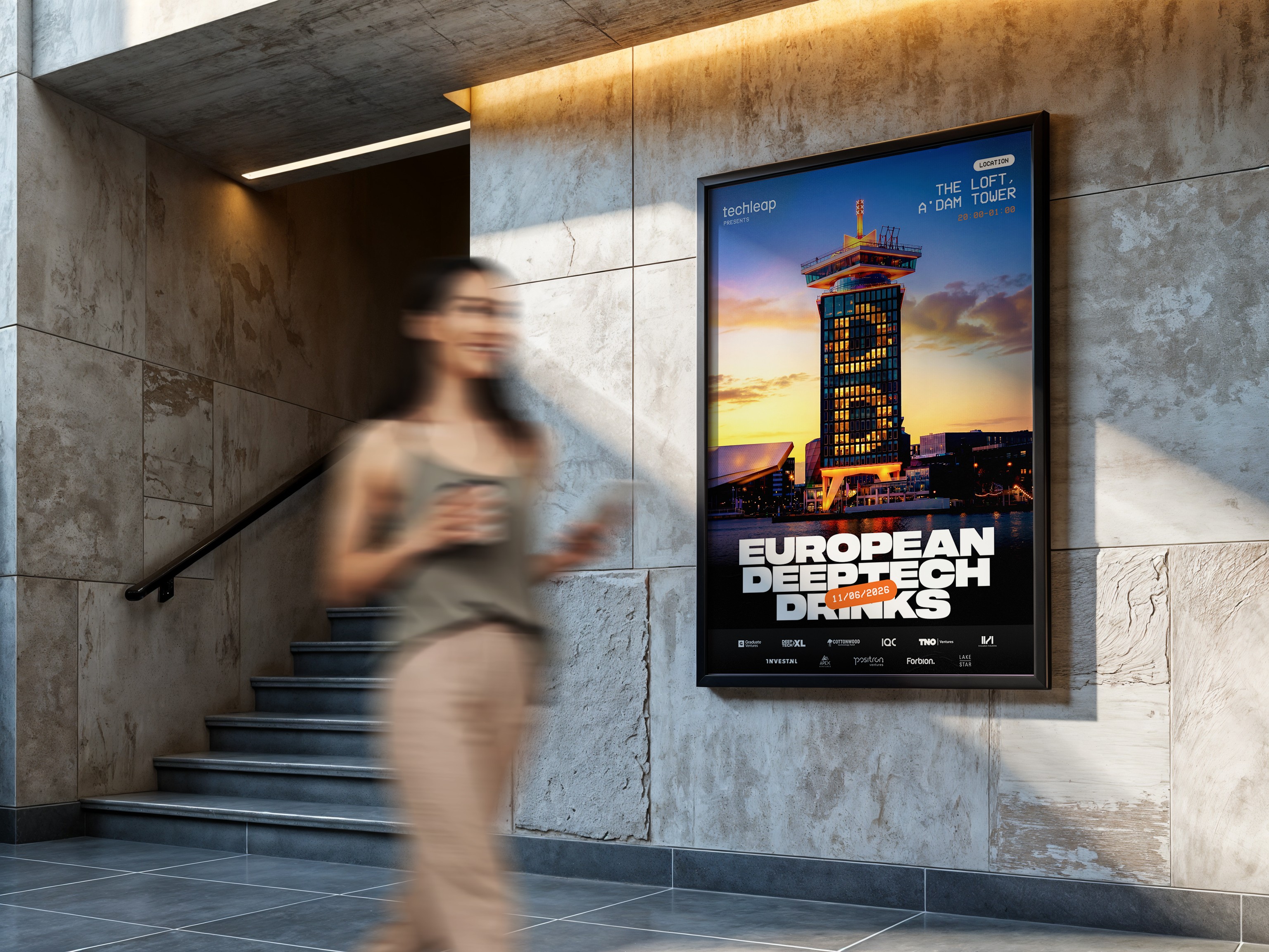 Streetside billboard with flyposters of the Batch.Works brand and illustrations