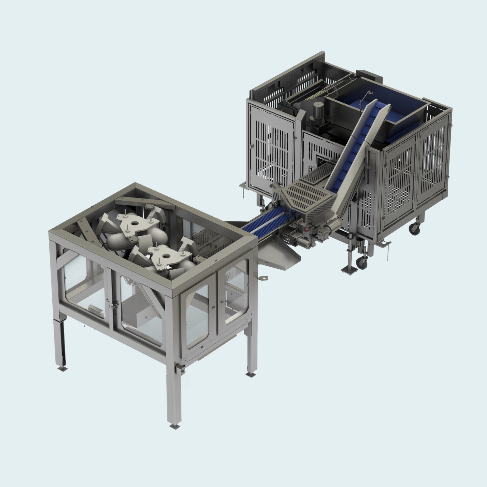 Rendered industrial machine