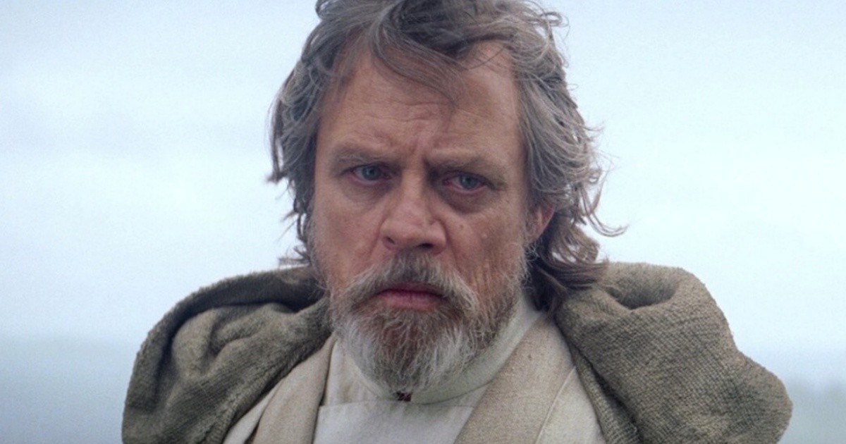 Luke Skywalker in Episode 8 staring off into the distance