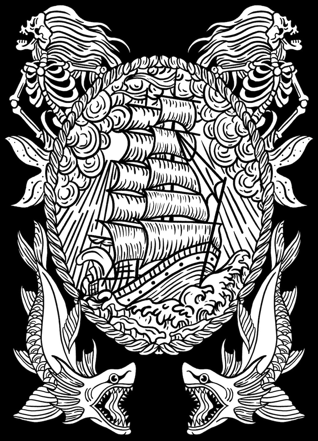 Undead Shipwreck Illustration