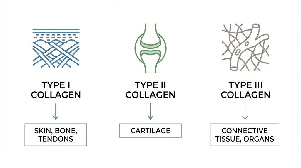 Types of collagen peptides and their functions in the body