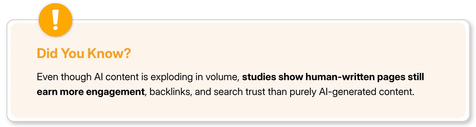 human-written pages earn more engagement than AI content
