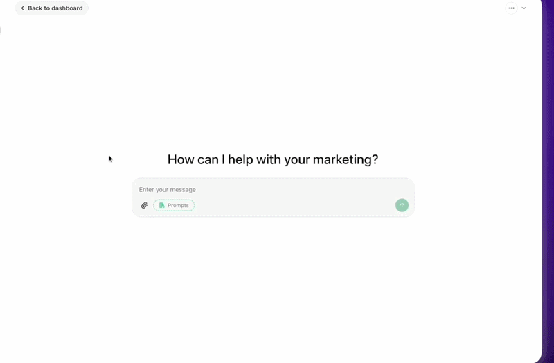 ChatWithAds prompting and answering live