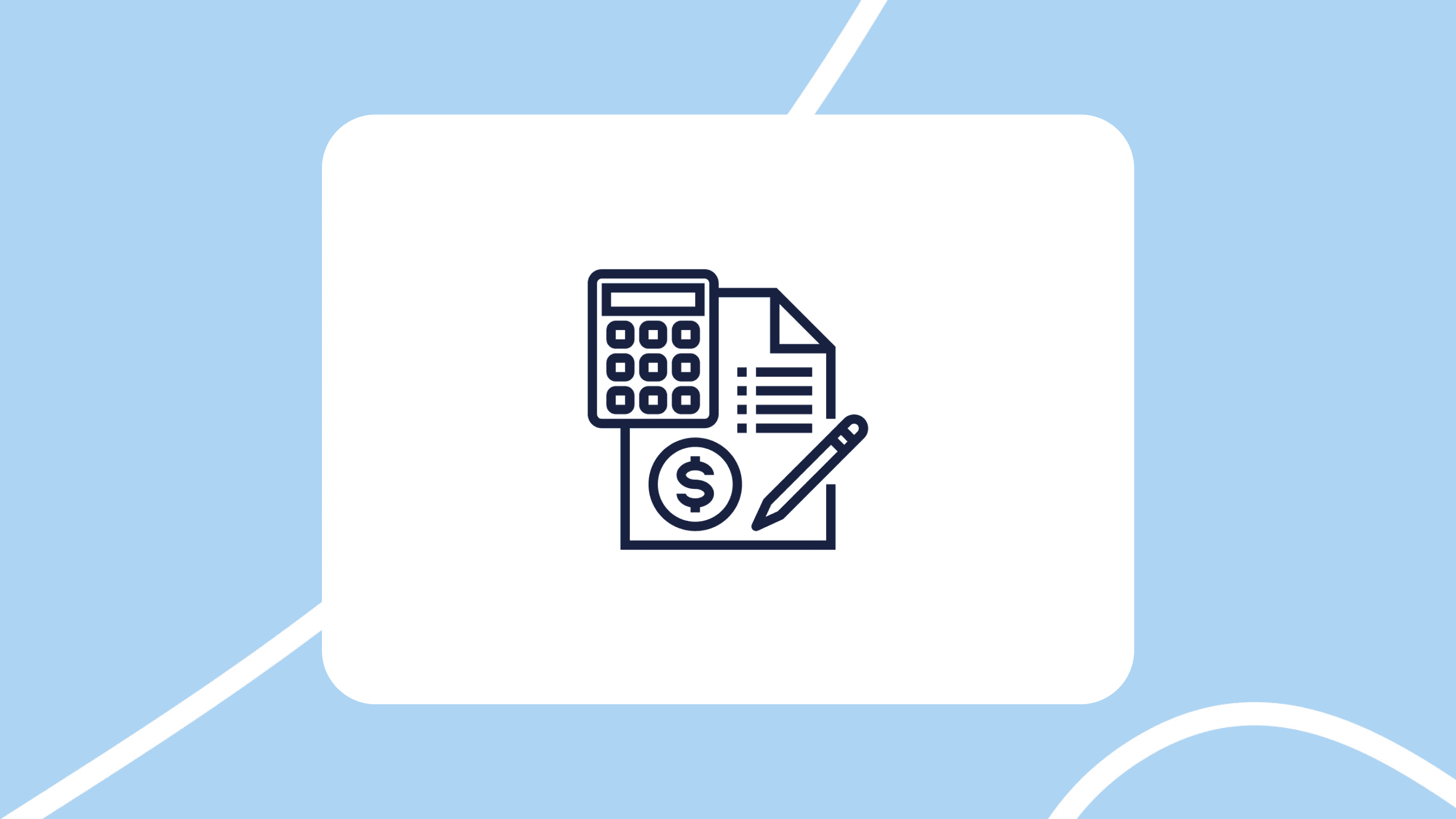 Ilustración de una calculadora y un documento con símbolo de euro, representando la declaración de la compra de vehículos usados.