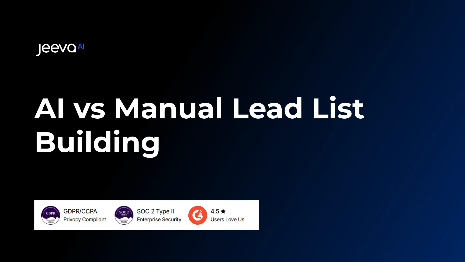 AI Lead List or Manual Lead List