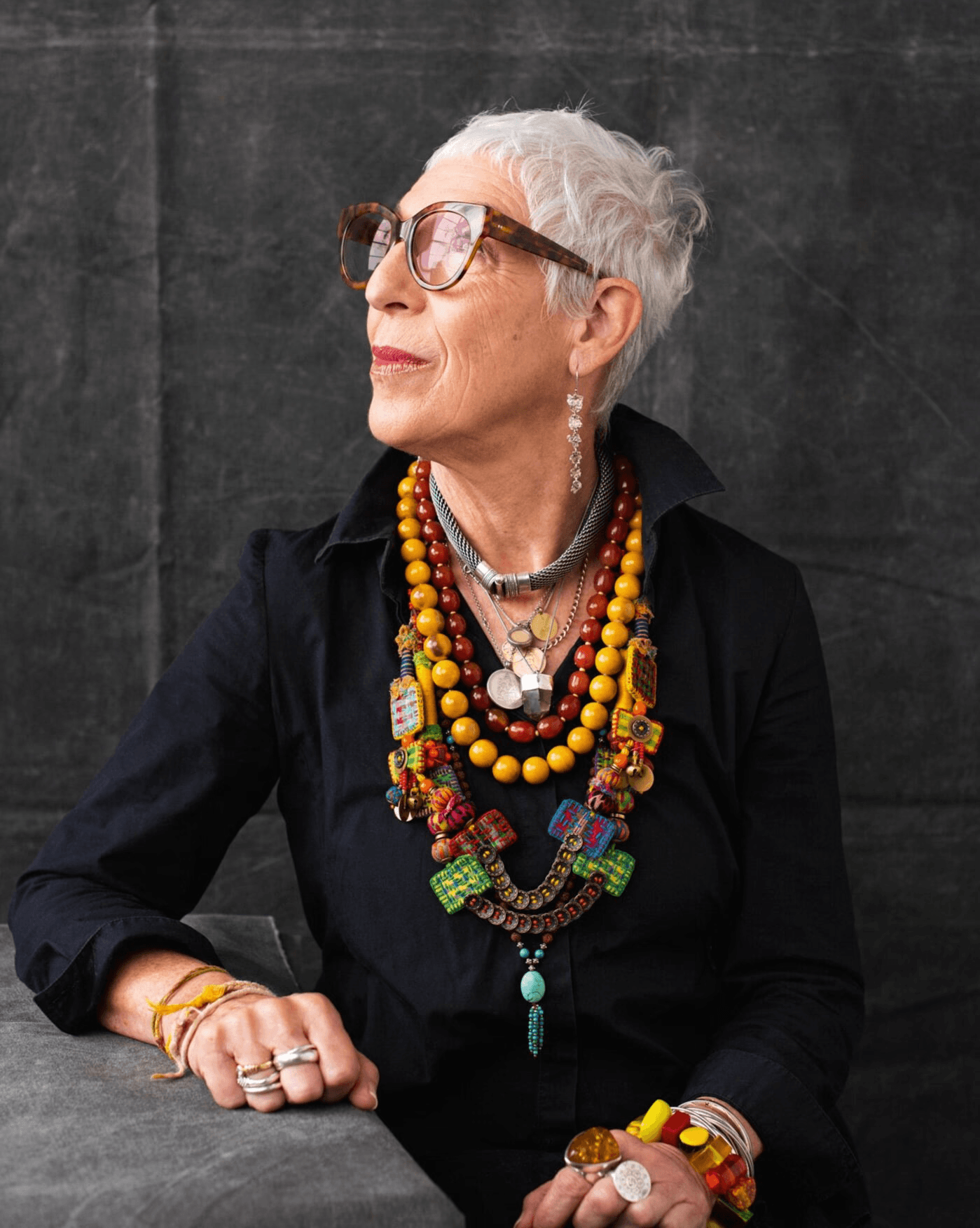 portrait of Ronni Kahn sitting in profile