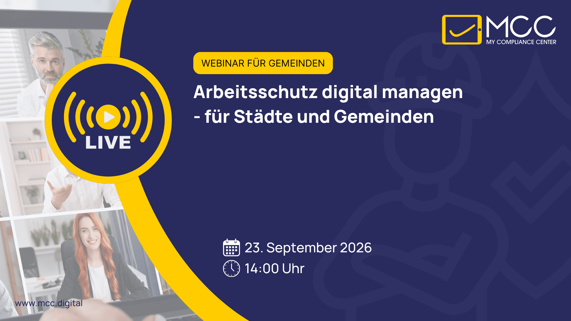 Live-Webinar speziell für Gemeinden: Arbeitsschutz digital managen - So haben Sie alle Aufgaben systematisch im Griff!
