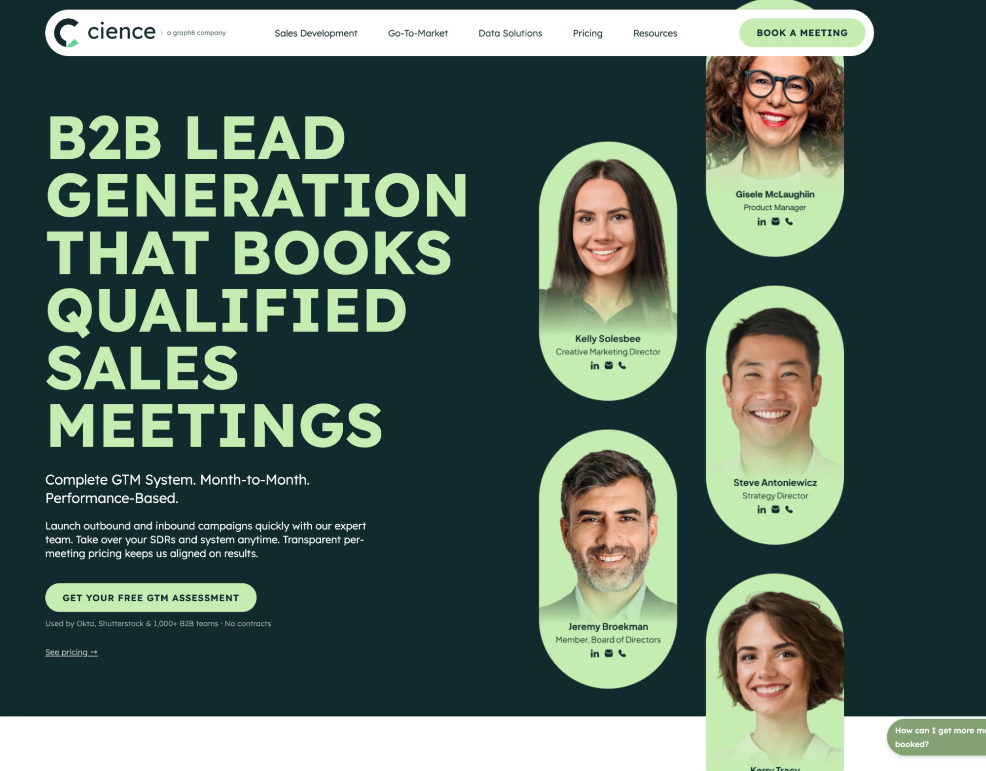 CIENCE homepage: B2B lead generation and SDR outsourcing