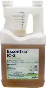 A clear plastic container with a spout, labeled as a liquid product, featuring a brownish liquid inside.