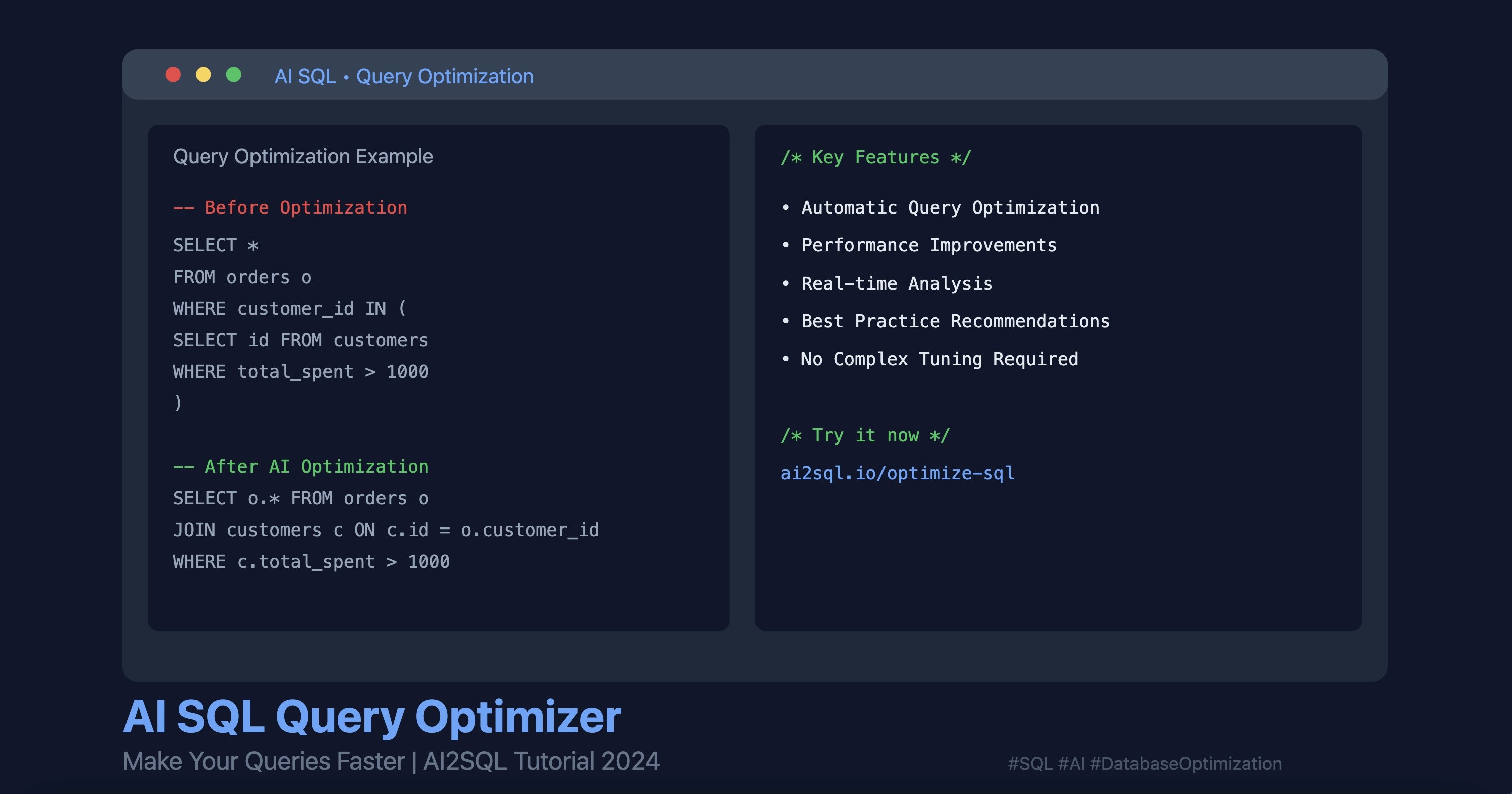 AI sql query optimizer