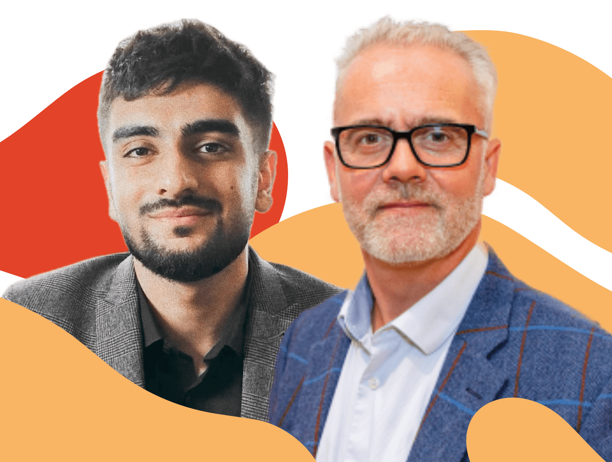 Photo of Kunal Bhatia and Chris Hartley side-by-side, highlighting the partnership between KUNU Studio and Hartley Consulting & Events.