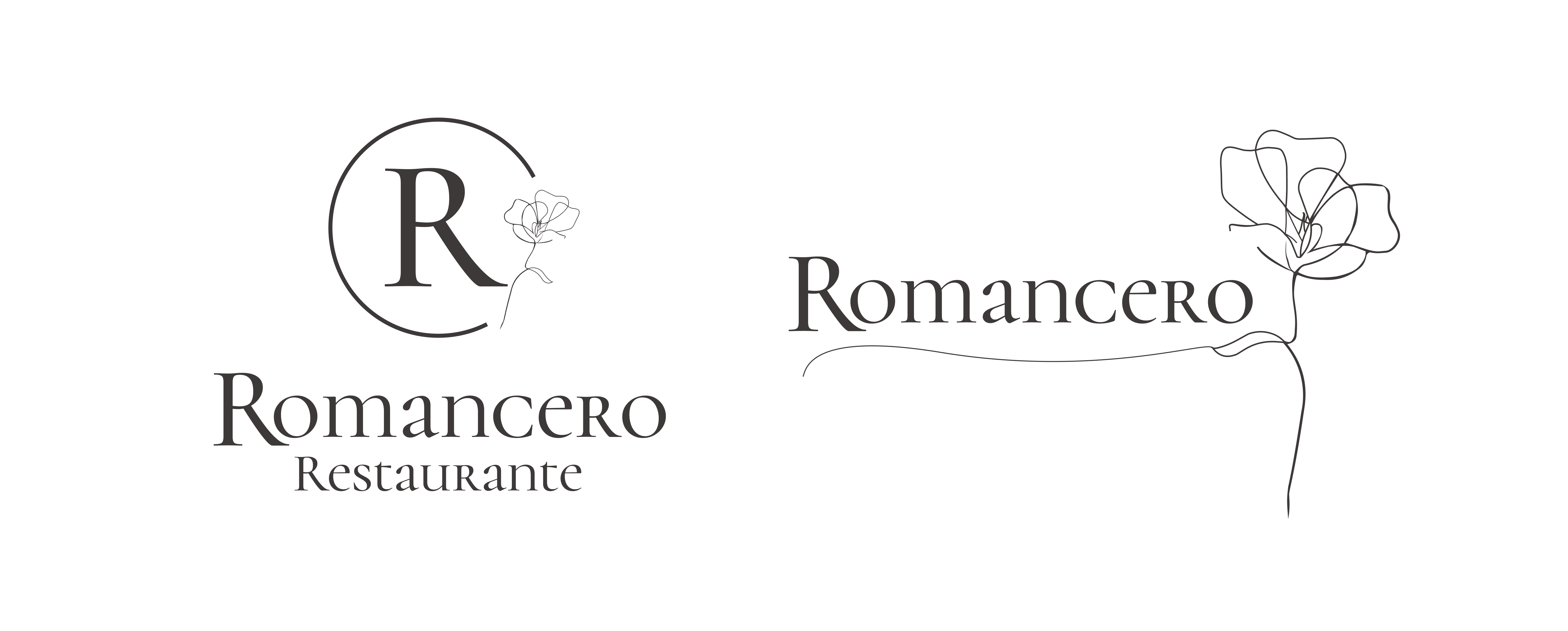 Logotipo diseñado para Romancero restaurante, con estilo elegante y contemporáneo