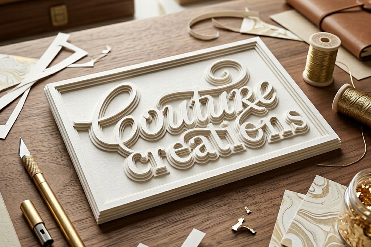 Couture Creations Logo Cut from Paper