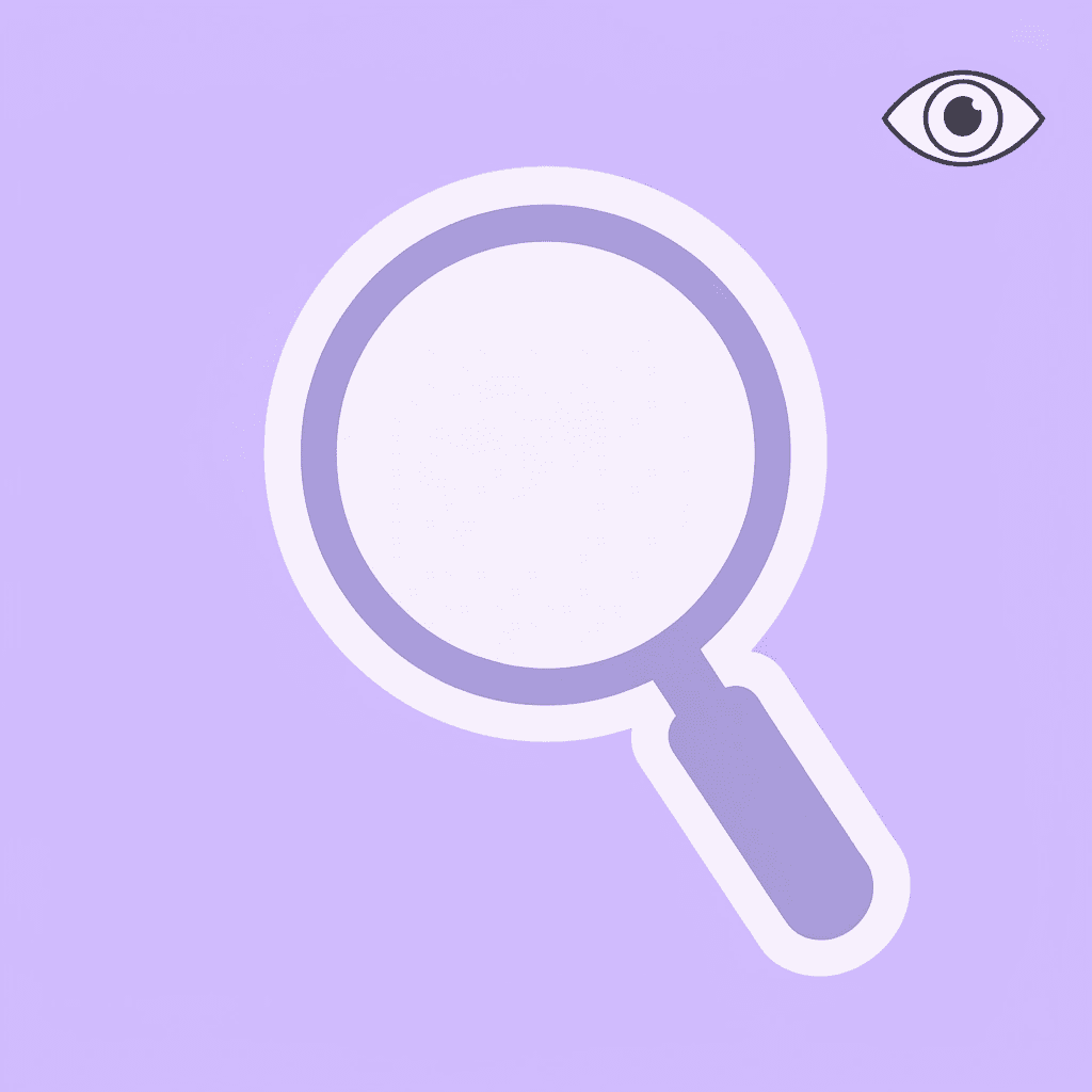 Magnifying glass focusing on early warning signs and risk indicators in customer data