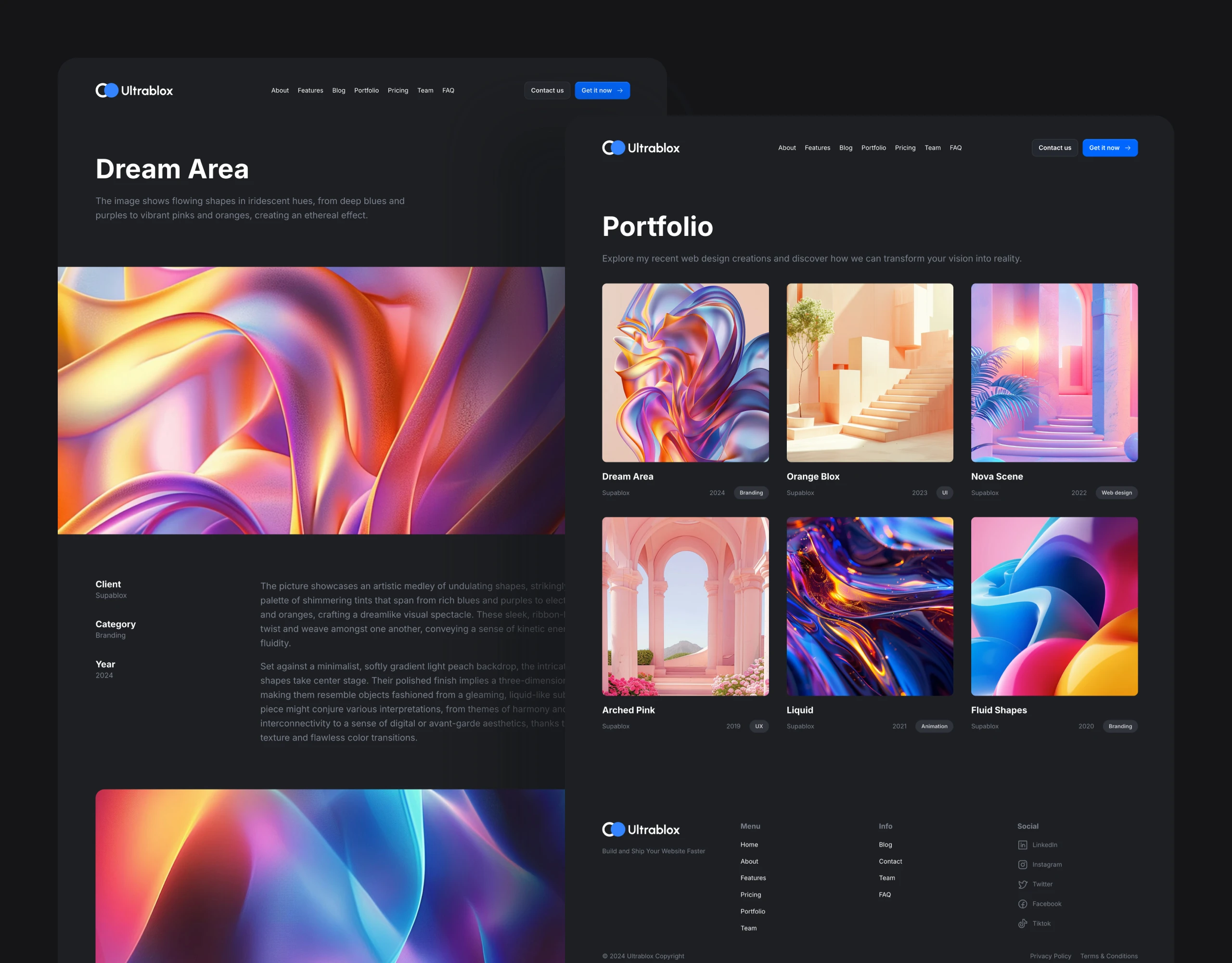 Ultrablox Framer Website Template