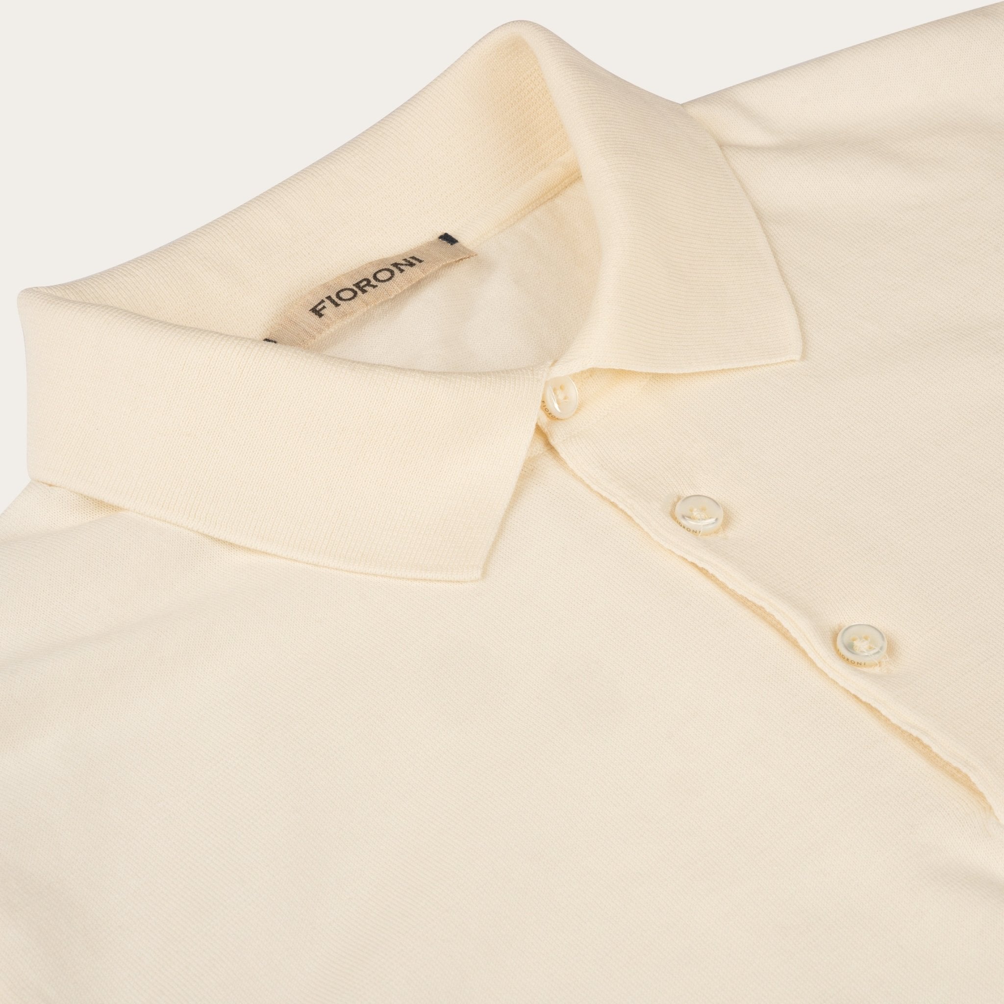 Lightweight polo - style sweater in pure cotton - Mandelli UK