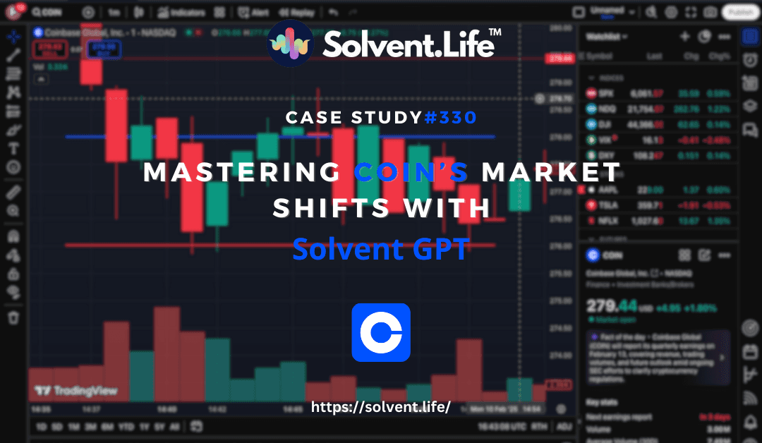 COIN price drop following Solvent GPT's short prediction.