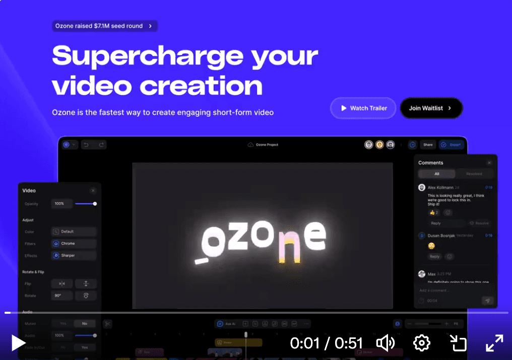 Ozone Pro Website made in Framer