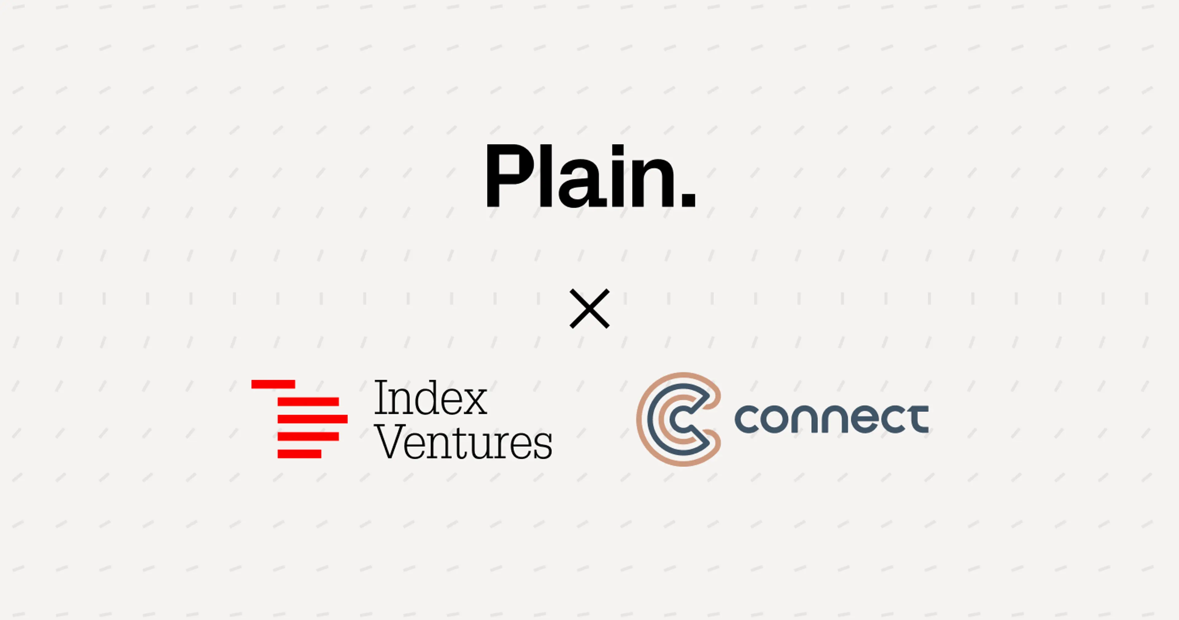 Image showing the Plain, Index Ventures, and Connect logo