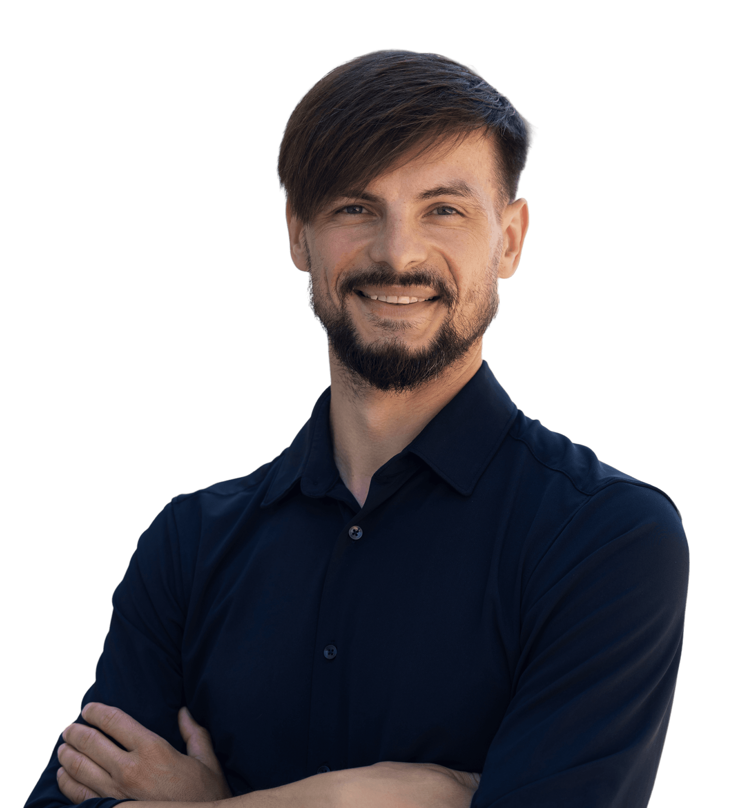 Staff image in happy mood