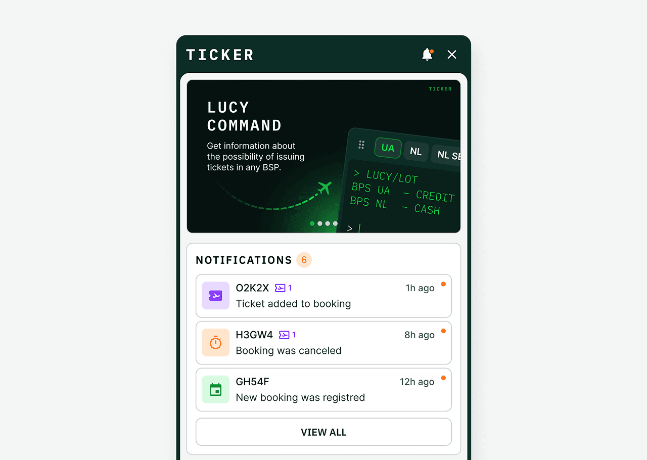 Web extension Ticker, interface displaying home page of this extension.