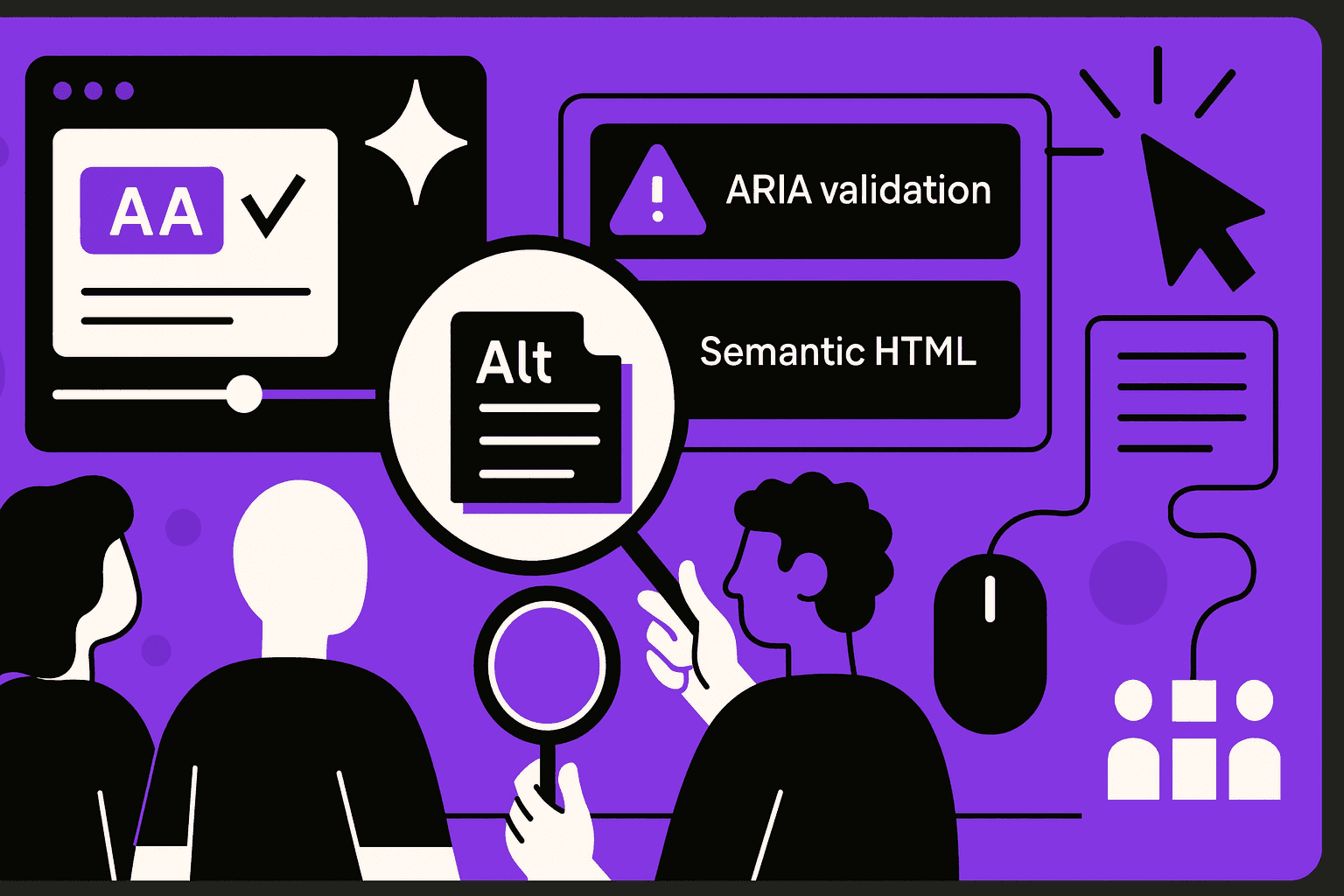 accessibility specialists reviewing WCAG errors using accessibility testing tools