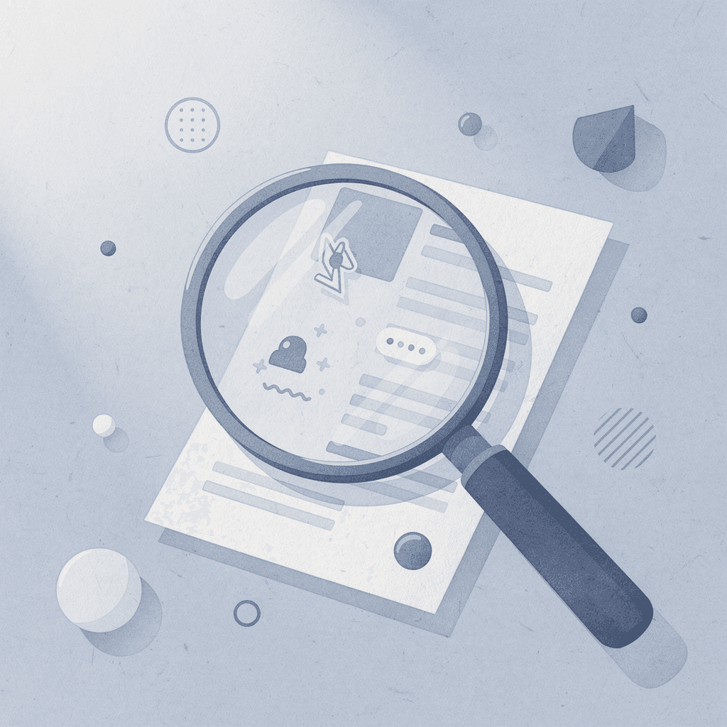 Magnifying glass examining legacy application architecture representing modernization analysis